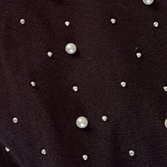 Sincerely Jules | Black Mesh & Pearl Bodycon Dress - Picture 2 of 4